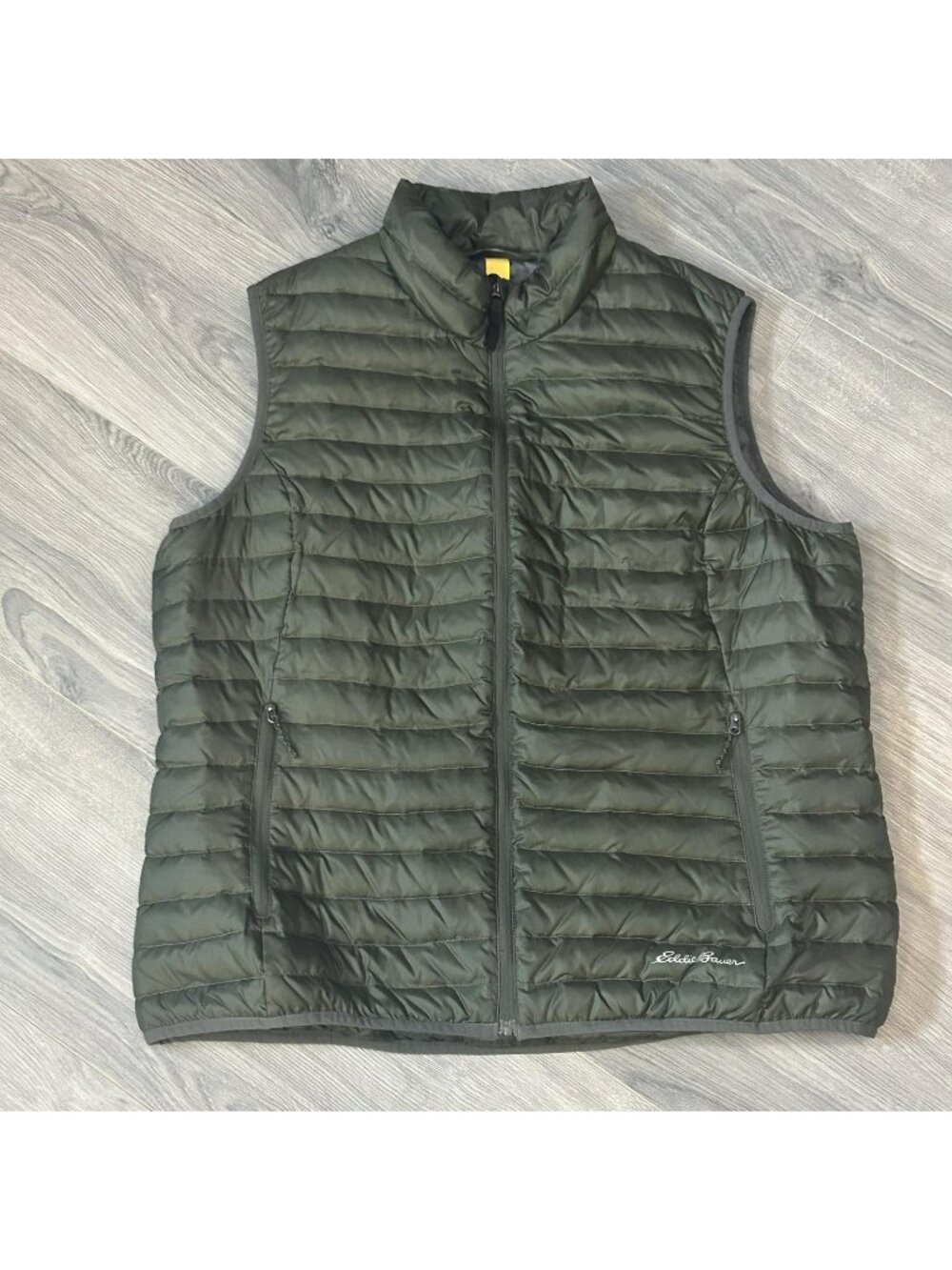 Eddie Bauer Vest Womens XL Green Travex EB700 Down Puffer Quilted Lightweight